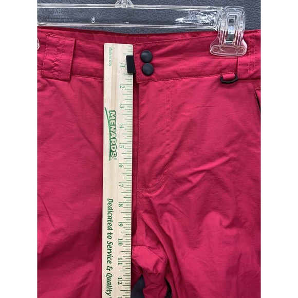 Slalom Womens Insulated Cargo Snow Pants Bright Rose Pink Medium Water Resistant - Picture 6 of 16